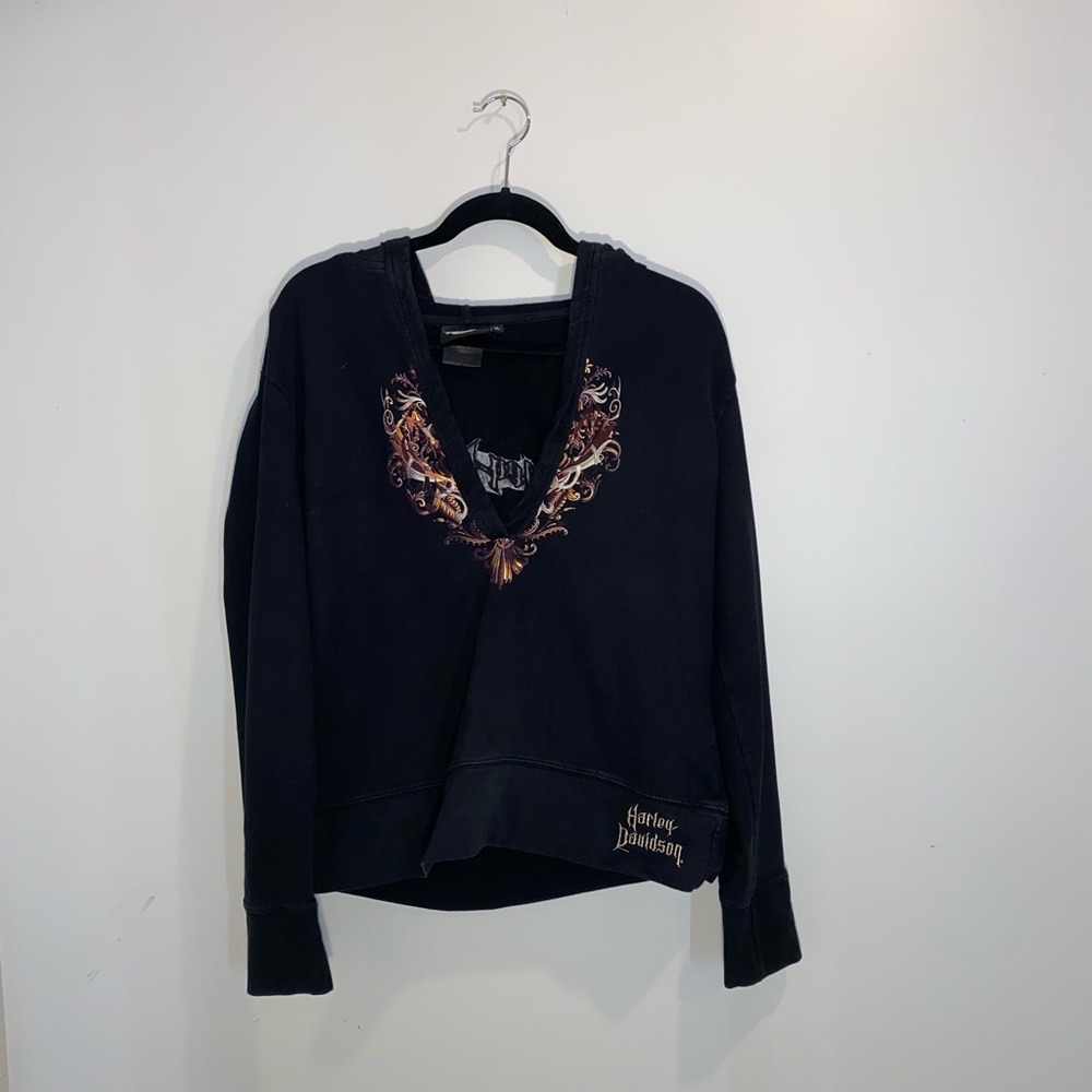 V neck Harley-Davidson hoodie